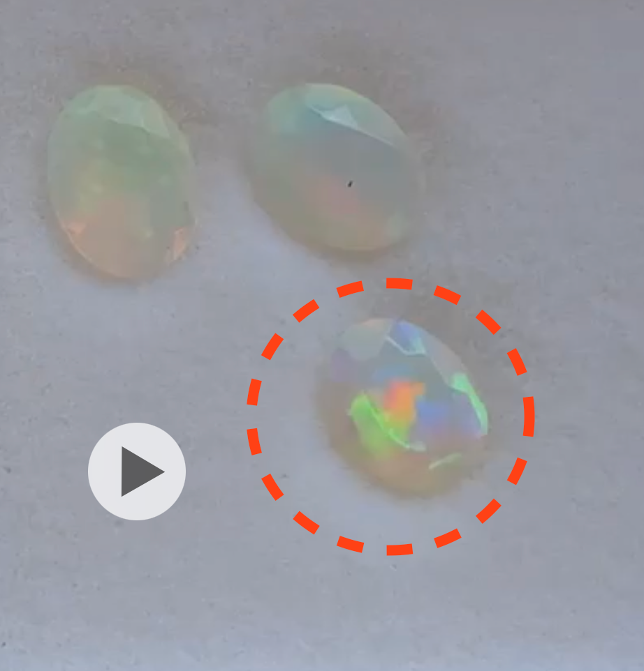 Michael Ackles Fire Opal / Wedding band in 18k Pink gold