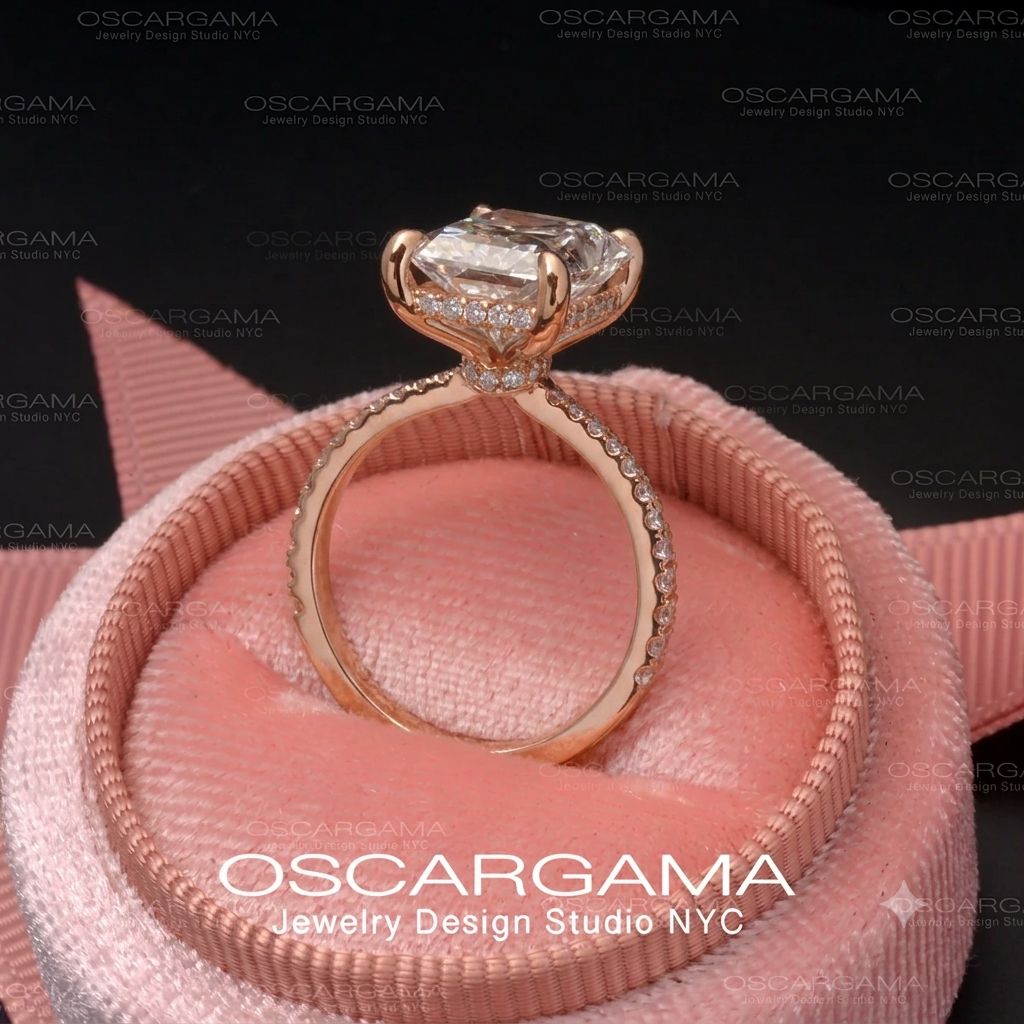 Wilie Huizar 4.84ct custom solitaire ring