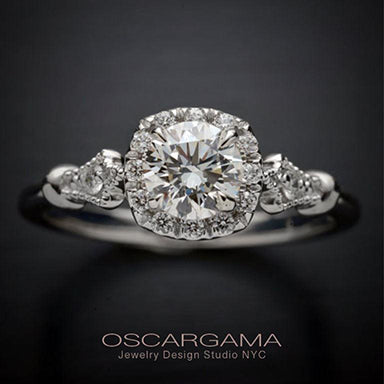 Small 0.05 Ct Genuine Diamond Engagement Ring – NaturalGemsAtelier