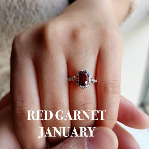 RED GARNETS / JANUARY BIRTH STONE / PERFECT ENGAGEMENT RING