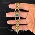 Custom Made natural Colombian emerald bracelet