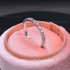 Wedding band with pink diamonds and white diamonds lab CVD in 14k gold