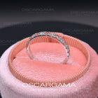 Wedding band with pink diamonds and white diamonds lab CVD in 14k gold