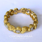 Original Vintage style mid-century bracelet in 18k gold and Platinum