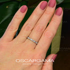 Wedding band with pink diamonds and white diamonds lab CVD in 14k gold