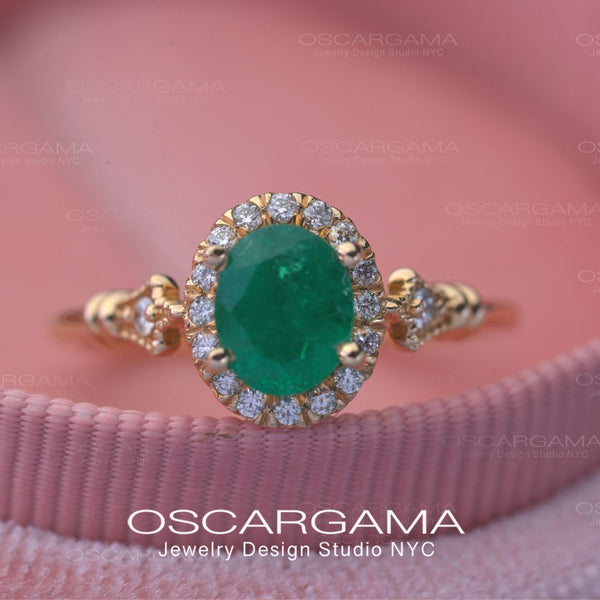 1.50 Carat Emerald Ring with .60 ct. t.w. Diamonds in 14kt Yellow Gold |  Ross-Simons