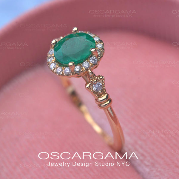 Emerald Gold Ring | Rebekajewelry