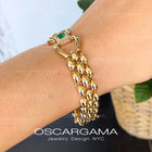 Custom Made natural Colombian emerald bracelet