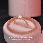 Classic-Lite 0.5ct Bezel Pave Diamond Engagement Ring