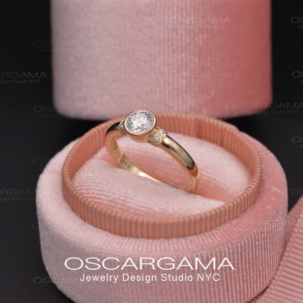 Classic-Lite 0.5ct Bezel Diamond Engagement Ring