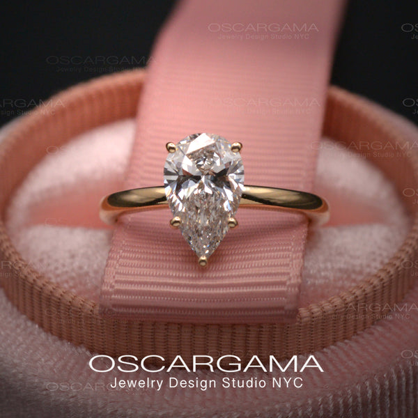 Sybil: Classic Emerald Cut Diamond Engagement Ring | Ken & Dana Design