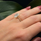Classic Oval Solitaire 2ct to 3ct lab Grown Diamond engagement ring yellow gold