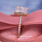 Classic Radiant Diamond Engagement Ring Yellow Gold