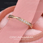 Twisted Wedding Band with 16 Diamonds in 14k Gold