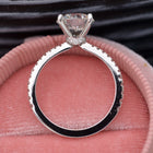 Diamond solitaire engagement ring 2ct front view