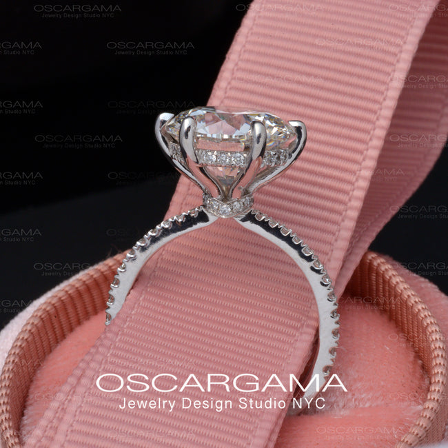 5ct round diamond engagement ring solitaire