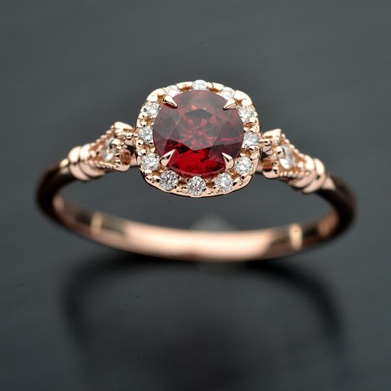 Red Rose Halo Engagement Ring - NE1020C – JEWELLERY GRAPHICS