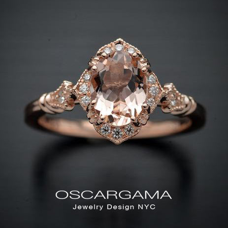 Pink Morganite Engagement Ring - Paulina Meza Jewelry